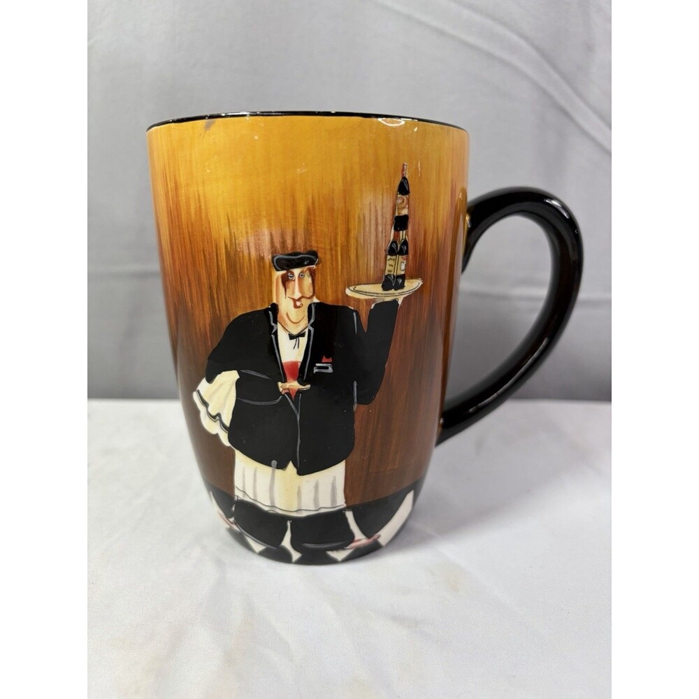 Certified International Jennifer Garant French Waiter Wine Coffee Mug Large 18oz